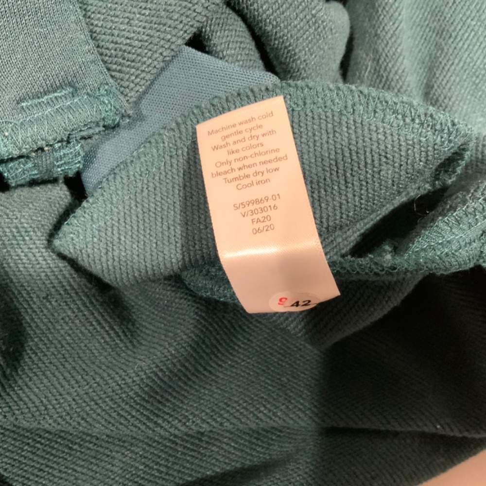 Athleta Oceanic Teal Crosstown Track Long Sleeve Sweatshirt Dress - Picture 7 of 8